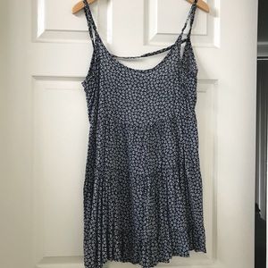 Dark blue floral sundress